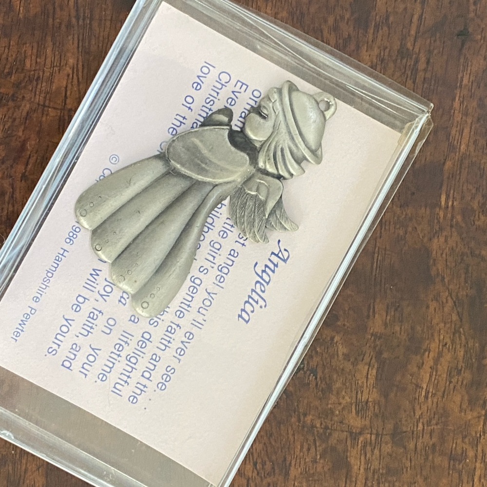 1986 Hampshire Pewter Praying Angel Ornament